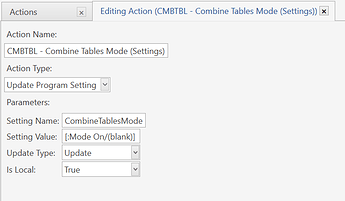 Action-CMBTBL - Combine Tables Mode (Settings)