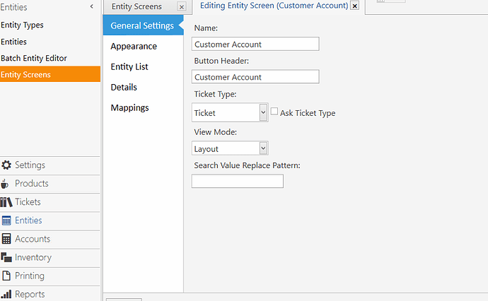 entity screen