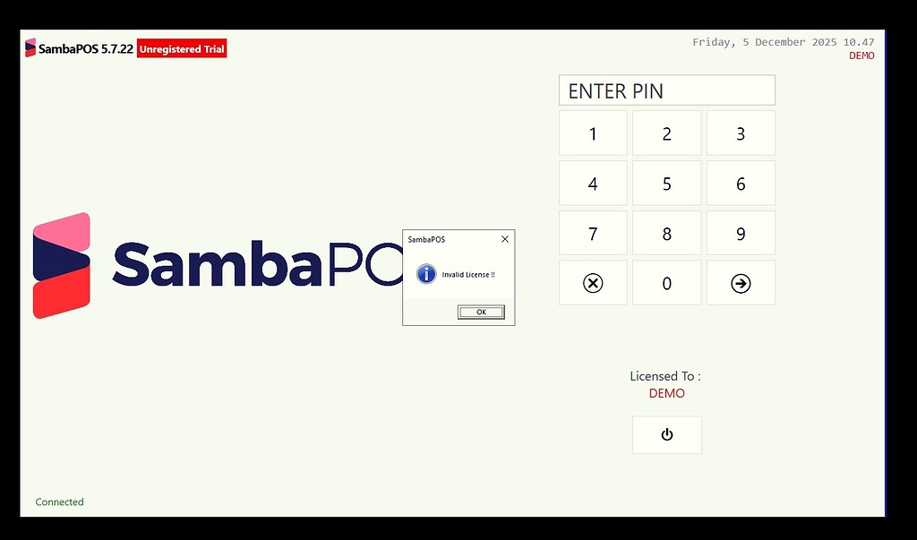 Samba POS V5 Pro invalid License issue - V5 Issue - SambaClub Forum