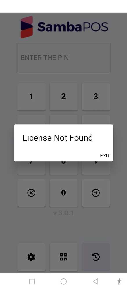 License not found