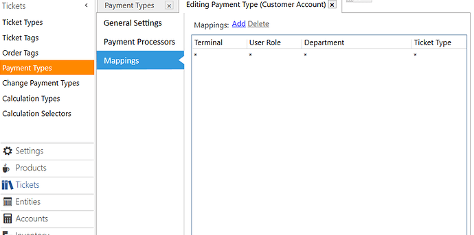 payment mapping