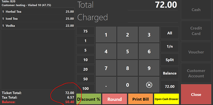 discount added but not showing