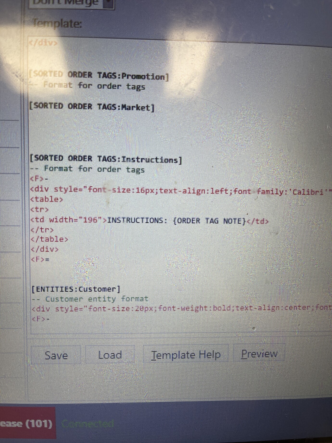 Gloria food online order instructions note for kitchen template V5
