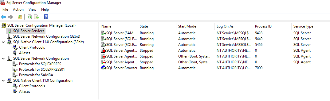 SQL Server Services - Updated