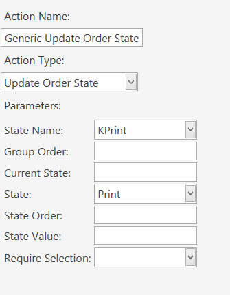 Generic Updat Order State Action