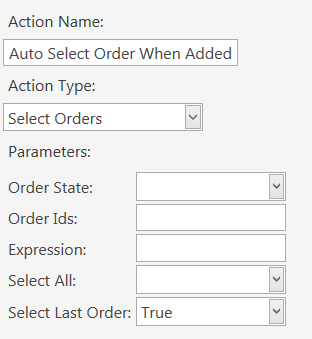 Auto Select Order Action