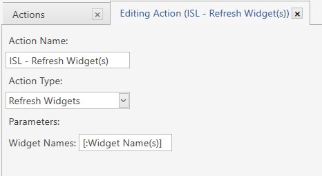 Action - ISL - Refresh Widget(s)